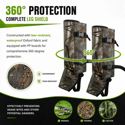 Guardix snake shin guards and snake bite leg guards for hiking, hunting and outdoor protection